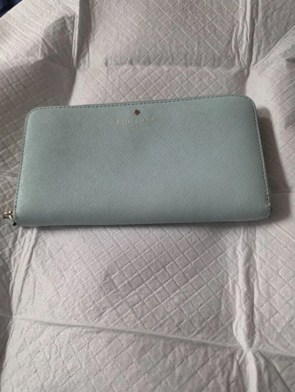 Kate Spade Crosshatched Saffiano Leather Long Zippy Continental Wallet